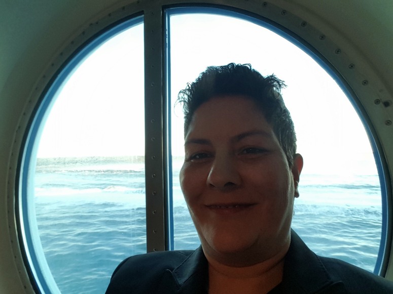 12-10-2017 Angela with view from our stateroom